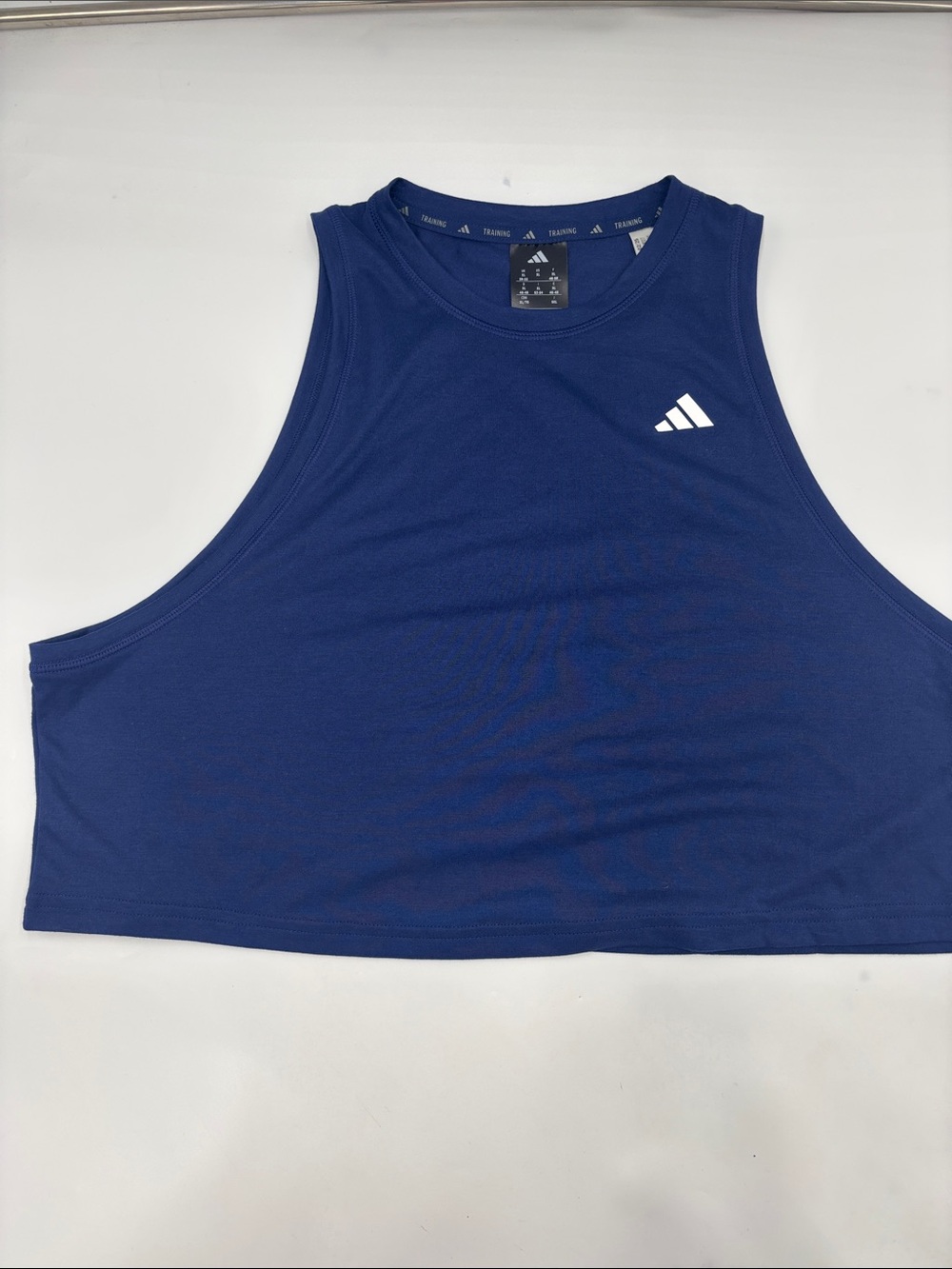 Adidas Essentials Boxy Workout Tank Top in Dark Blue